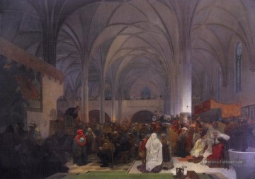 Kazani mistra jana husa v kapli betlemske Alphonse Mucha Peinture à l'huile